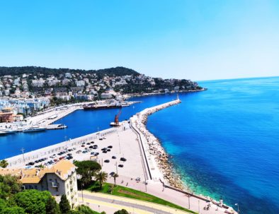 paysage vue mer du château de nice côté port
